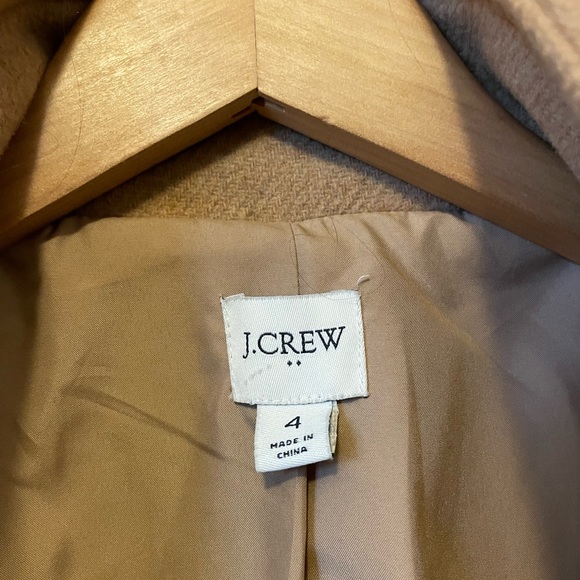J Crew Re-Imagined Camel Wool Swing Coat Size 4 - Picture 2 of 4